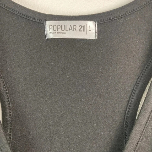 Popular 21 Racerback Tank Soft Jersey Jumpsuit Black Soft Cozy - Picture 6 of 8